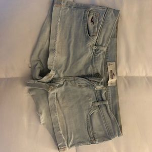 Hollister light wash jean shorts